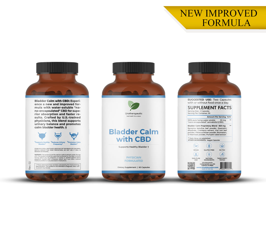 BLADDERCALM™ WITH CBD (Three Pack - 180 Capsules) – Urotherapeutics