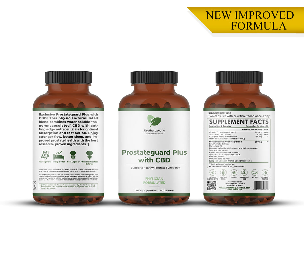 PROSTATEGUARD PLUS™ WITH CBD (Three Pack - 180 Capsules)