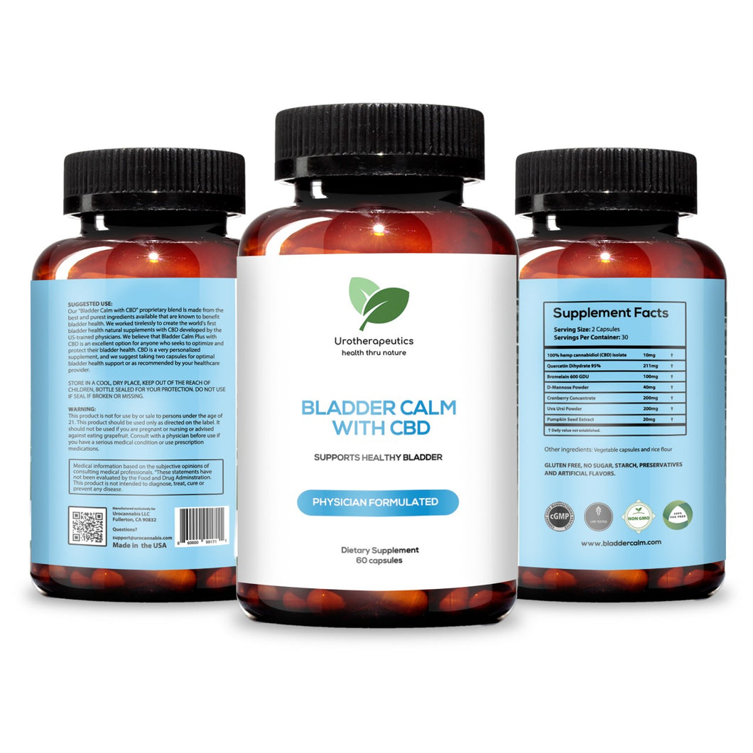 BLADDERCALM™ WITH CBD (Three Pack - 180 Capsules)